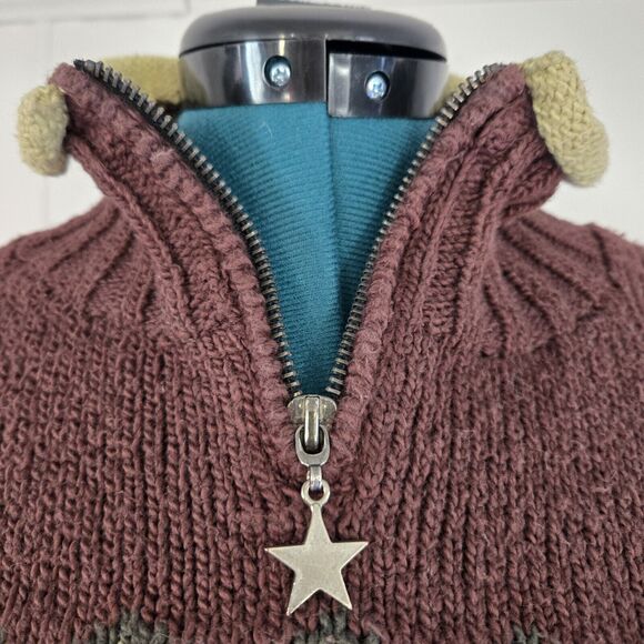 Planet Earth Sweaters Women's Medium Knit Sweater Hand Loomed Peru 100% Cotton - Picture 3 of 10